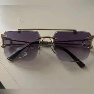 ENSARJOE Men's Tinted Square Rimless Fashion Glasses